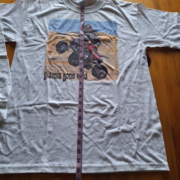 Glamis Gone Wild M Gilden Ultra Cotton ATV Long Sleeve Shirt White Sand Dunes - Picture 7 of 8